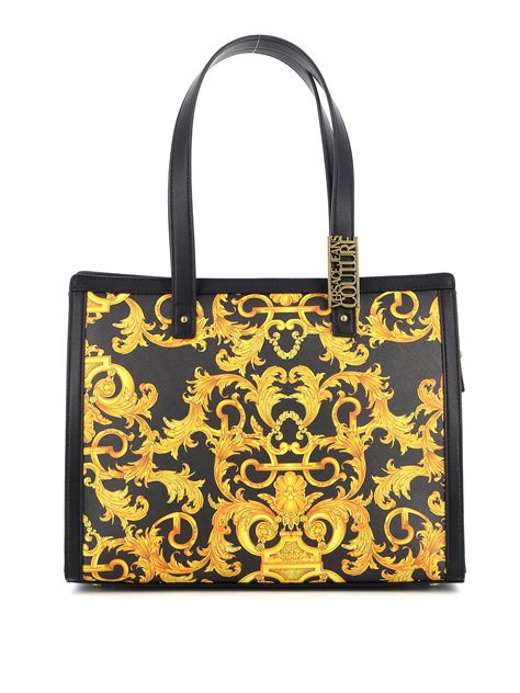 Versace Collection Saffiano Printed Tote 